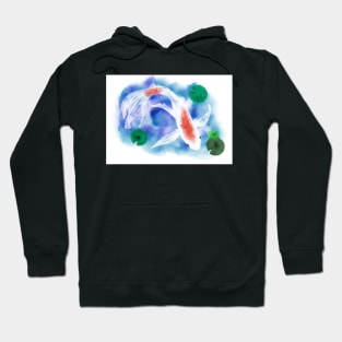 Watercolor White Goldfish Hoodie